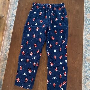 Old Navy Kids Blue Santa Pajama Bottoms